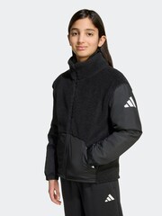 adidas Black Essentials 3-Stripes Padded Kids Jacket - Image 1 of 6