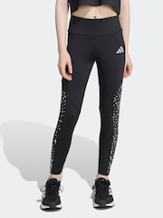 adidas Black Training Essentials Glam Print Leggings Kids - Image 1 of 6