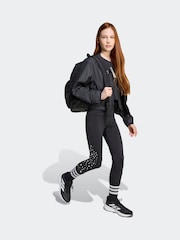adidas Black Training Essentials Glam Print Leggings Kids - Image 3 of 6