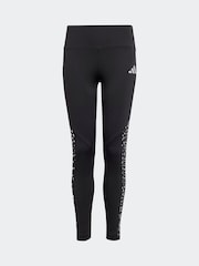 adidas Black Training Essentials Glam Print Leggings Kids - Image 6 of 6