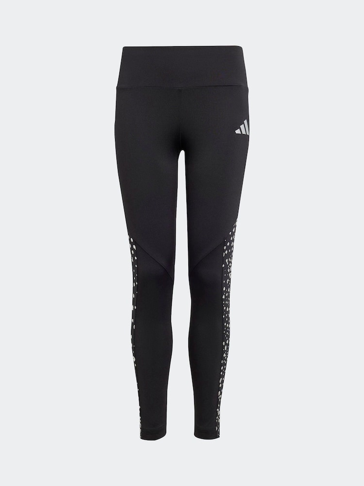 adidas Black Training Essentials Glam Print Leggings Kids - Image 6 of 6