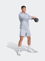 adidas Grey Designed for Training Hoodie - Image 3 of 6