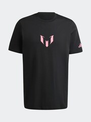 adidas Black Messi Graphic T-Shirt - Image 6 of 6