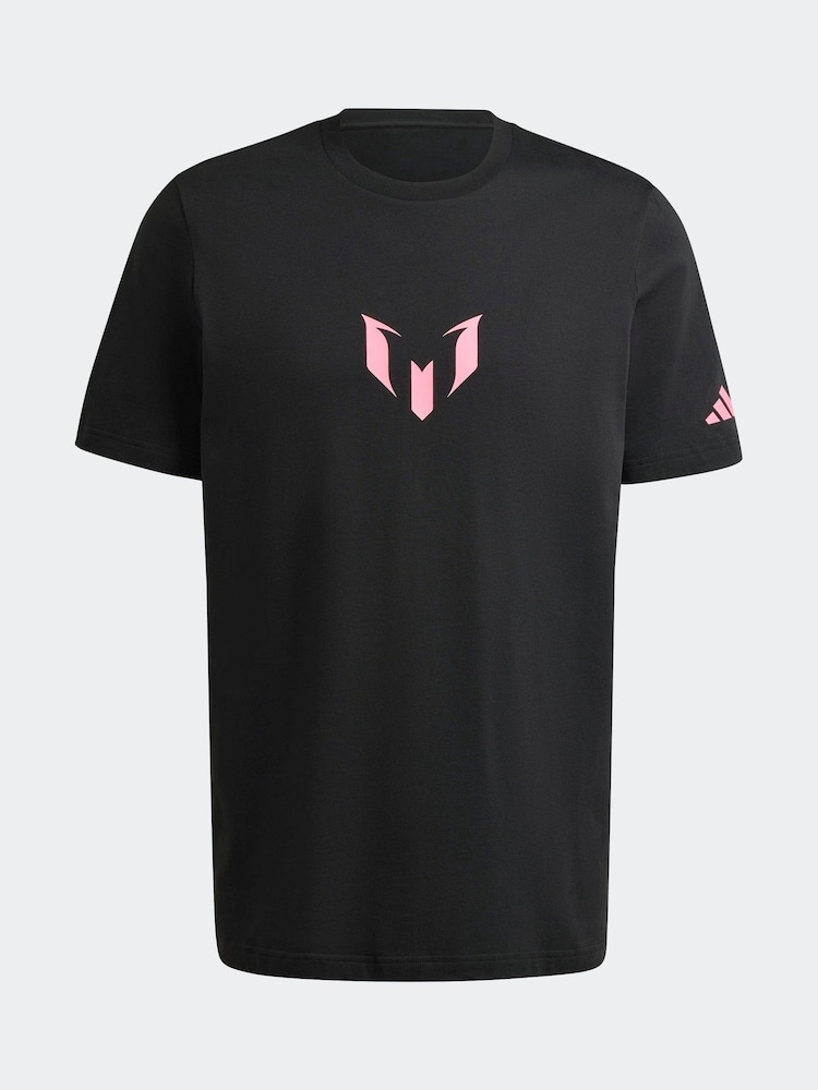 adidas Black Messi Graphic T-Shirt - Image 6 of 6