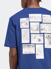 adidas Blue Memories Of Sport Gallery Graphic T-Shirt - Image 5 of 6