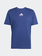 adidas Blue Memories Of Sport Gallery Graphic T-Shirt - Image 6 of 6