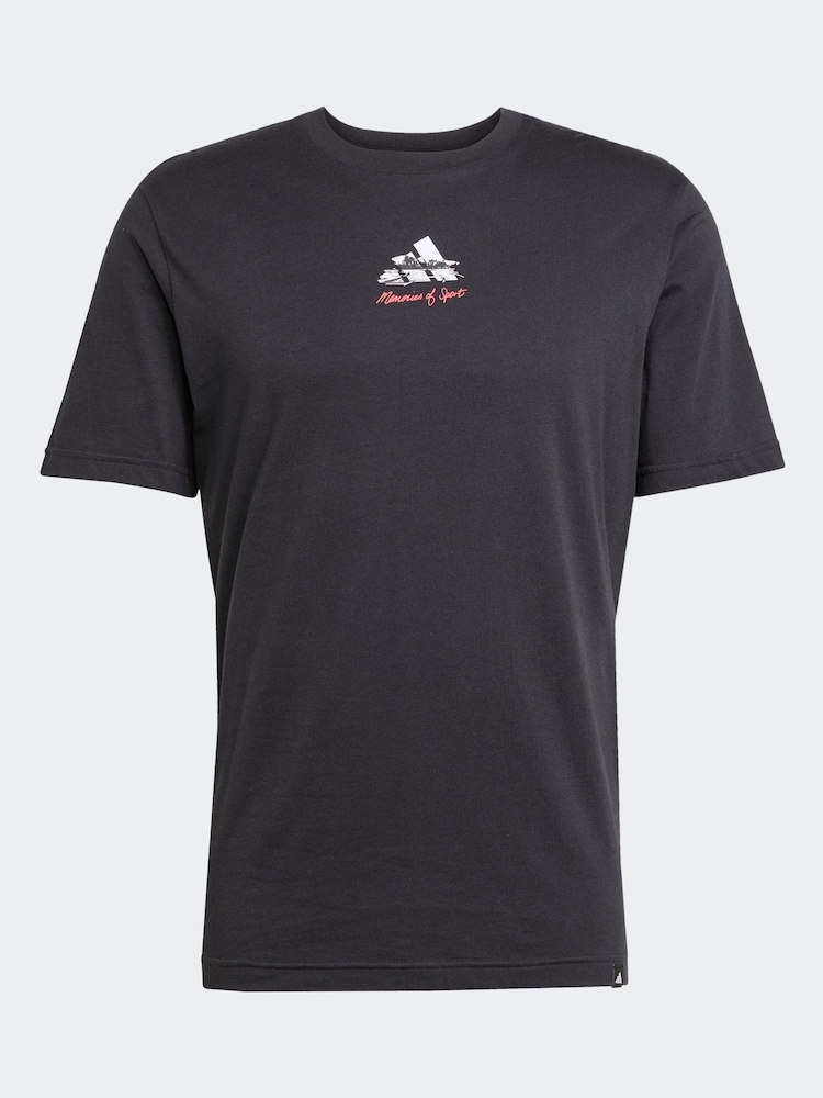 adidas Black Memories Of Sport Gallery Graphic T-Shirt - Image 6 of 6