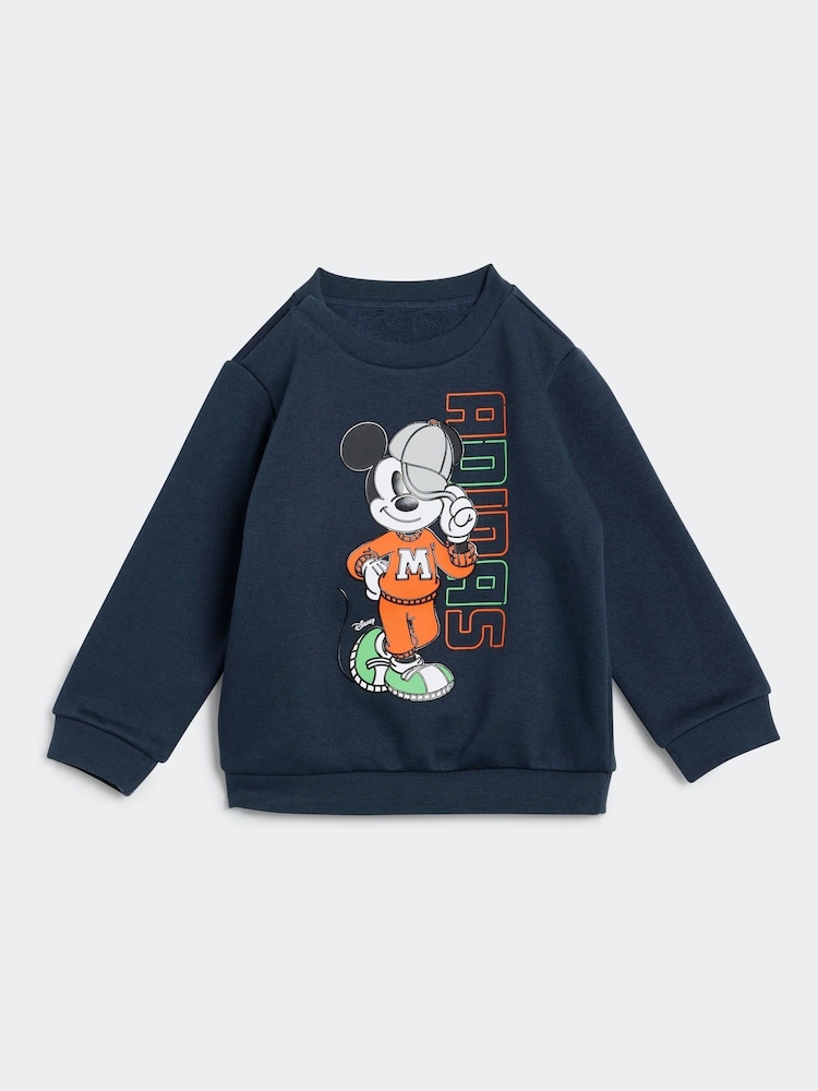 adidas Blue Disney Mickey Mouse Sweatshirt and Jogger Set Infant Kids - Image 2 of 7