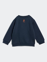 adidas Blue Disney Mickey Mouse Sweatshirt and Jogger Set Infant Kids - Image 3 of 7