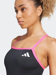 adidas Black Essentials Thin Strap V Swimsuit - Image 4 of 6