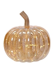 Lumineo Orange Glass LED Autumn Pumpkin - Image 2 of 2