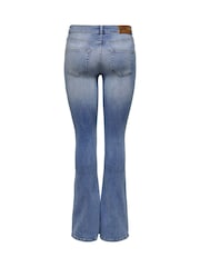 ONLY Blue Blush Mid Waist Flared Jeans With Super Stretch - Image 6 of 6