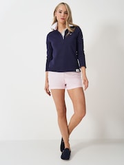 Crew Clothing Blue 100% Cotton Long Sleeve Rugby Shirt - Image 1 of 5
