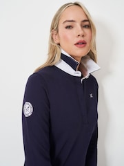 Crew Clothing Blue 100% Cotton Long Sleeve Rugby Shirt - Image 4 of 5
