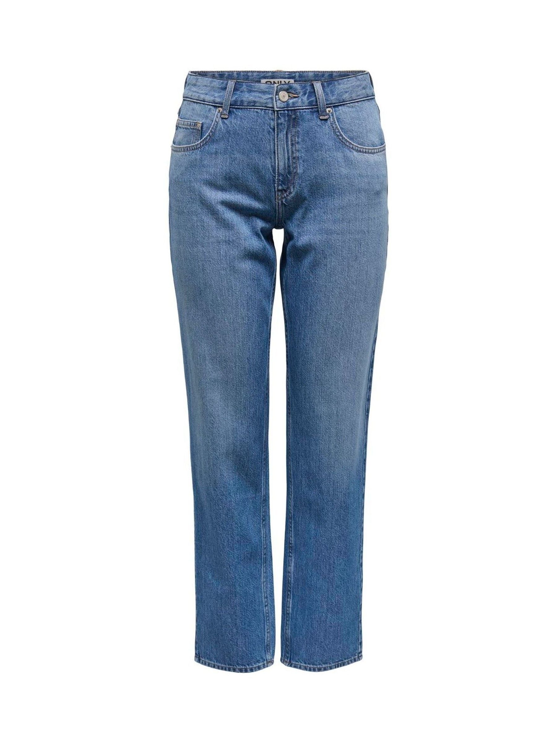 Buy ONLY Blue Mom Fit Mid Waist Straight Leg Jeans from Next USA