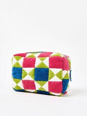 Oliver Bonas Pink Patchwork Corduroy Wash Bag - Image 5 of 5
