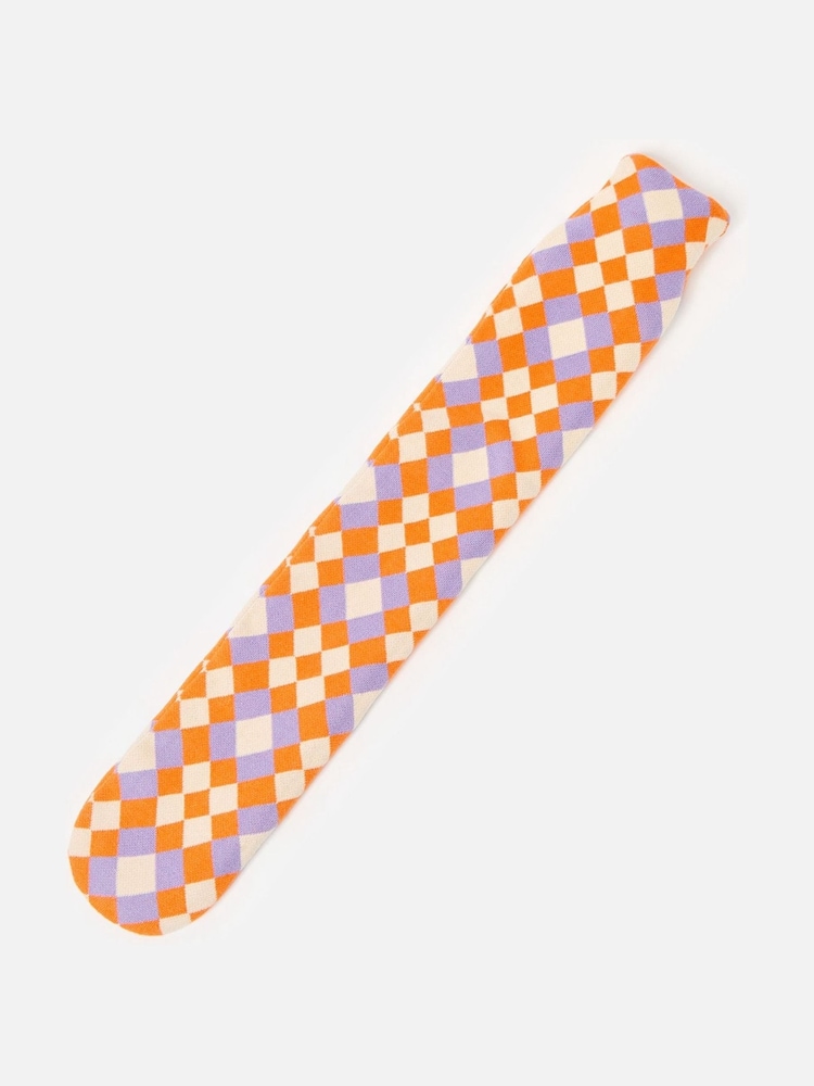 Oliver Bonas Multi Geometric Knitted Long Hot Water Bottle - Image 2 of 4 Oliver Bonas Multi Geometric Knitted Long Hot Water Bottle - Image 2 of 4