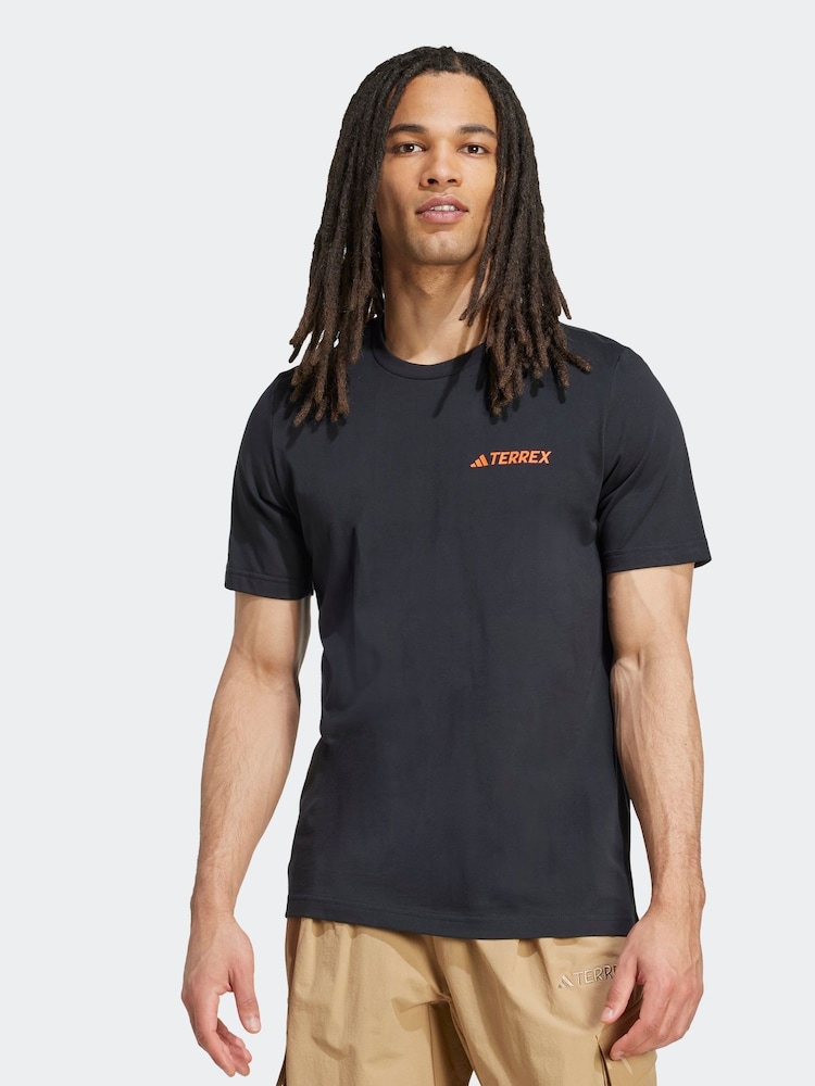 adidas Black Terrex Graphic T-Shirt - Image 1 of 6