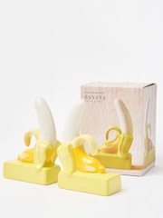 Oliver Bonas Yellow Banana Ceramic Book Ends - Image 2 of 4