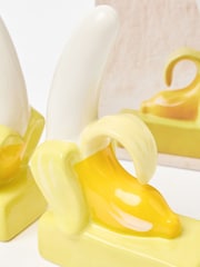 Oliver Bonas Yellow Banana Ceramic Book Ends - Image 3 of 4