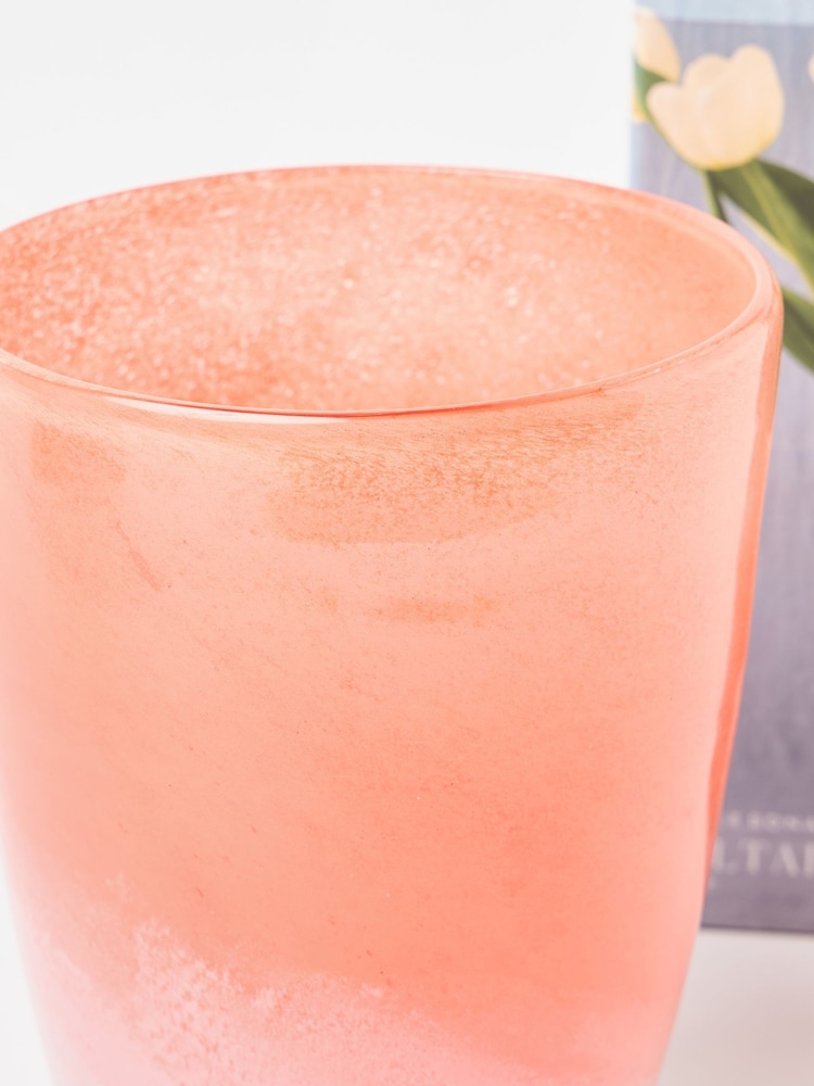 Oliver Bonas Pink Saltar Glass Vase - Image 4 of 4