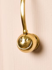 Oliver Bonas Gold Happy Face Gold Door Knocker - Image 3 of 3