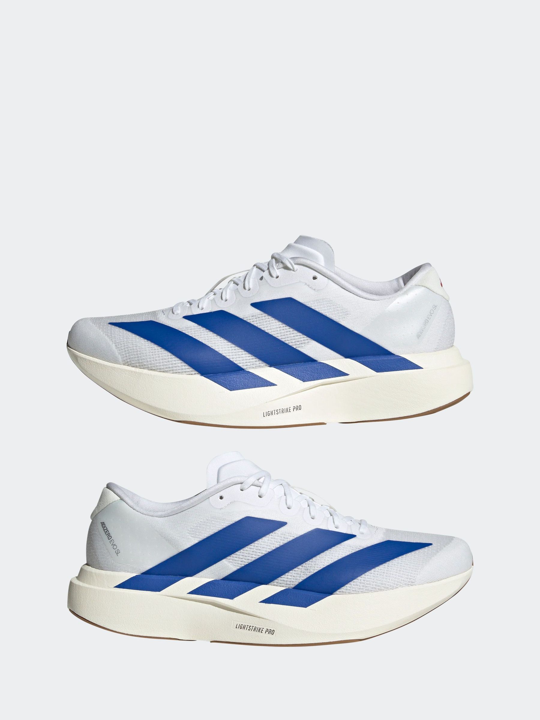 Buy adidas White/Blue Adizero EVO SL Trainers from Next Romania