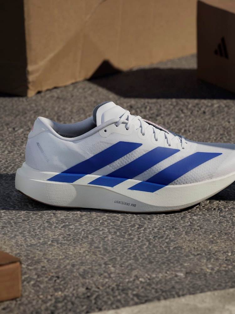 adidas White Adizero EVO SL Trainers - Image 3 of 17