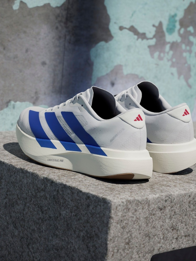 adidas White Adizero EVO SL Trainers - Image 6 of 17