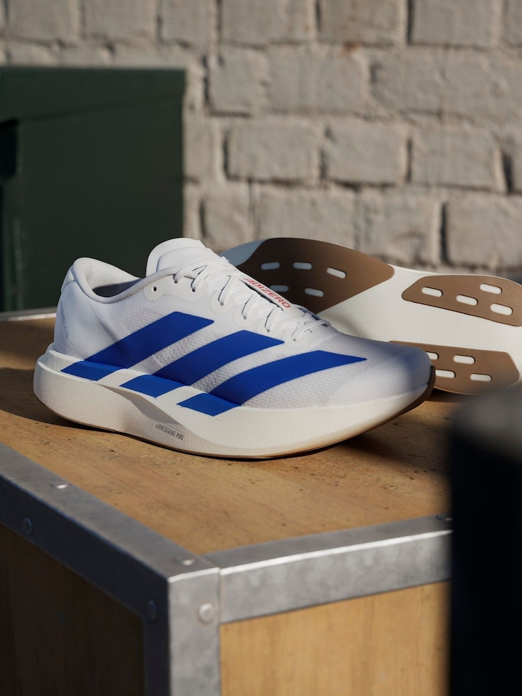 adidas White Adizero EVO SL Trainers - Image 8 of 17