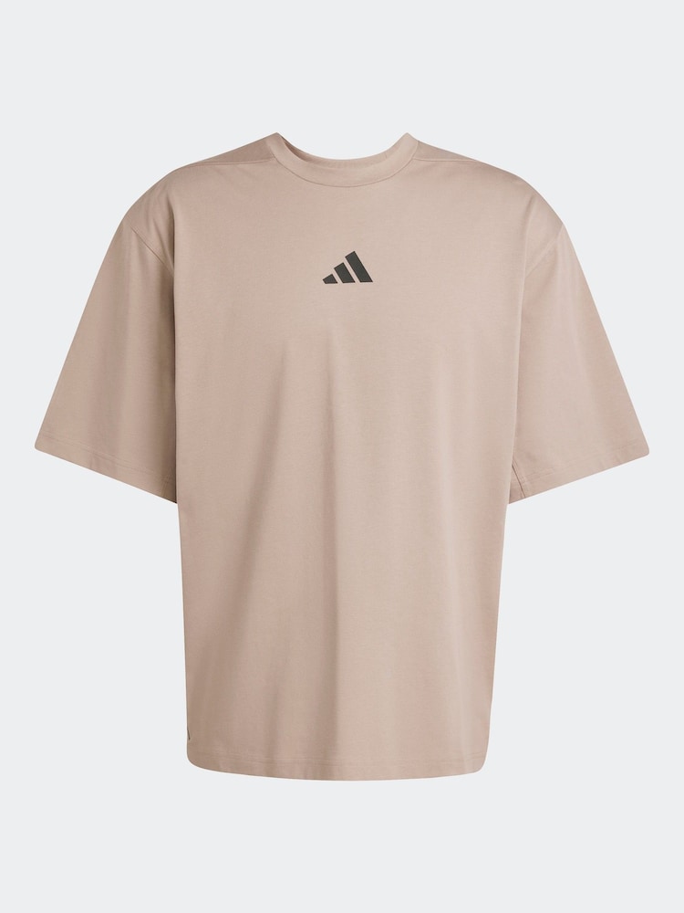 adidas Brown Oversize Power T-Shirt - Image 6 of 6 adidas Brown Oversize Power T-Shirt - Image 6 of 6