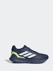 adidas Navy Runfalcon 5 Lace Running Junior Trainers - Image 1 of 9