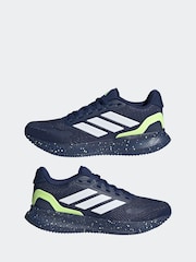 adidas Navy Runfalcon 5 Lace Running Junior Trainers - Image 5 of 9