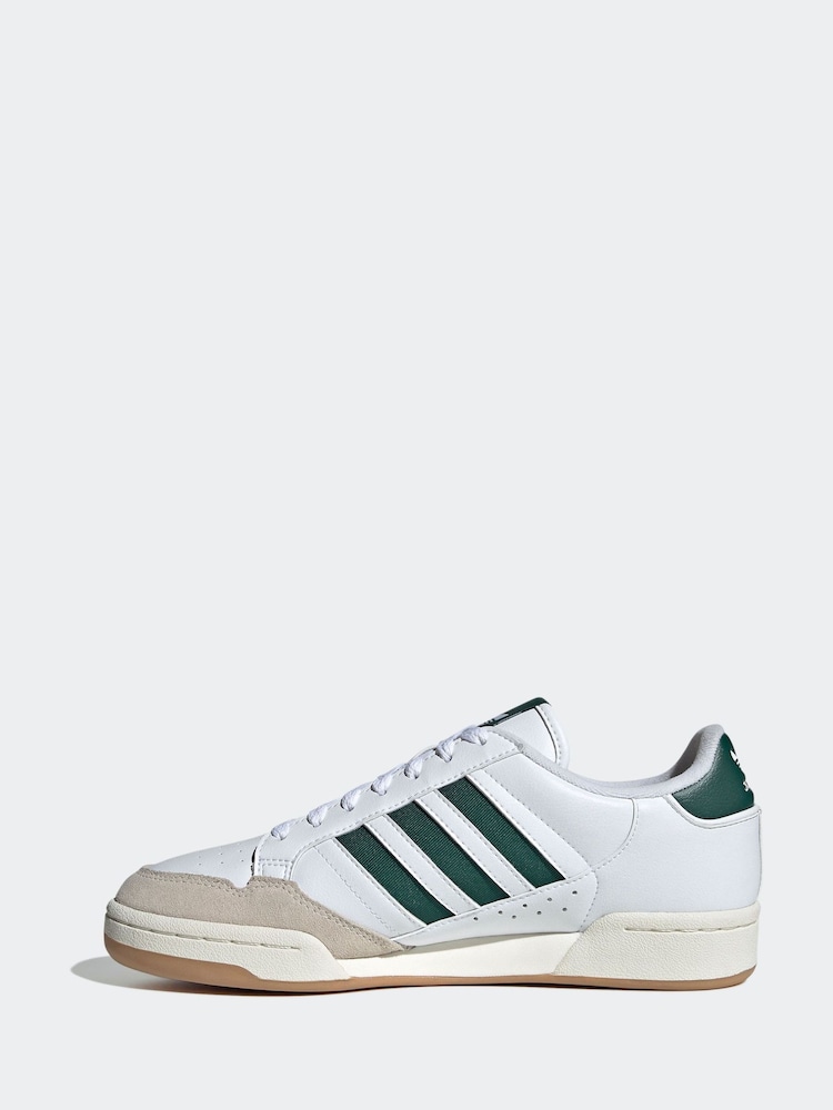 adidas Originals White Continental 80 Stripes Trainers - Image 2 of 9