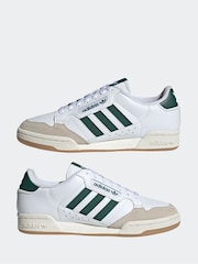 adidas Originals White Continental 80 Stripes Trainers - Image 5 of 9