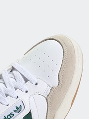 adidas Originals White Continental 80 Stripes Trainers - Image 8 of 9