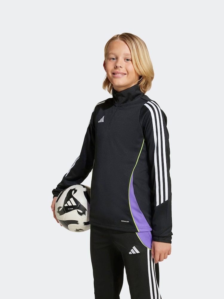 adidas Black Tiro 24 Training Kids Top - Image 1 of 7 adidas Black Tiro 24 Training Kids Top - Image 1 of 7