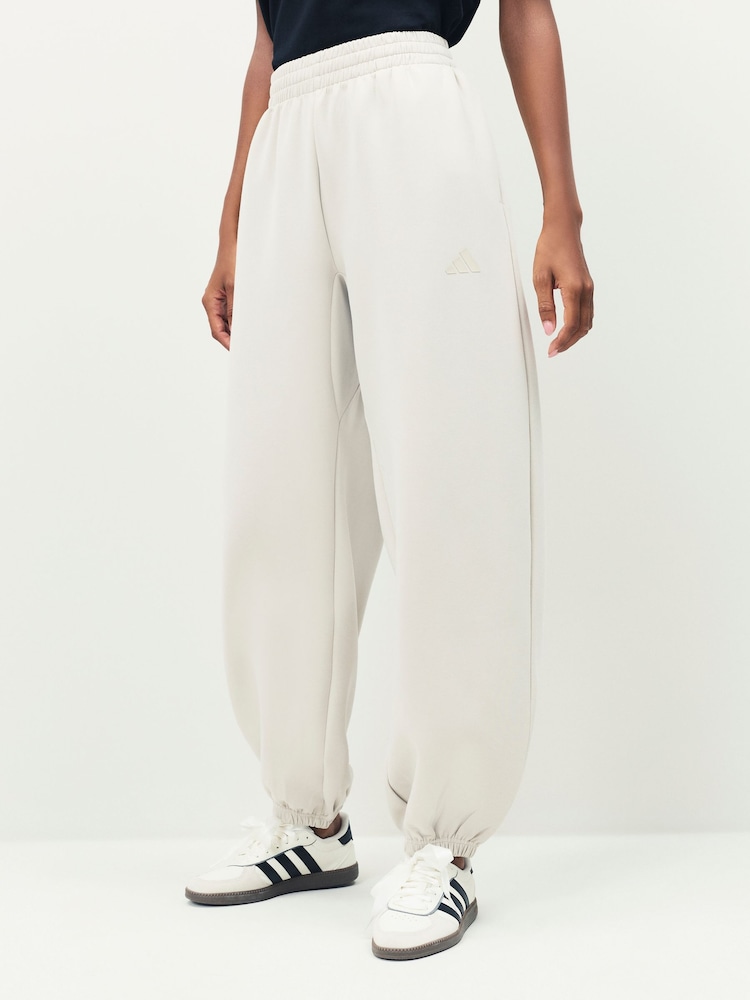 adidas Grey ALL SZN Soft Lux Loose Cuffed Joggers - Image 1 of 4
