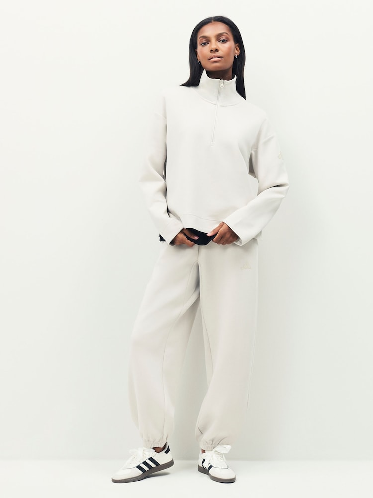 adidas Grey ALL SZN Soft Lux Loose Cuffed Joggers - Image 2 of 4