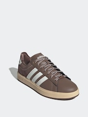 adidas Brown Grand Court Trainers - Image 3 of 9