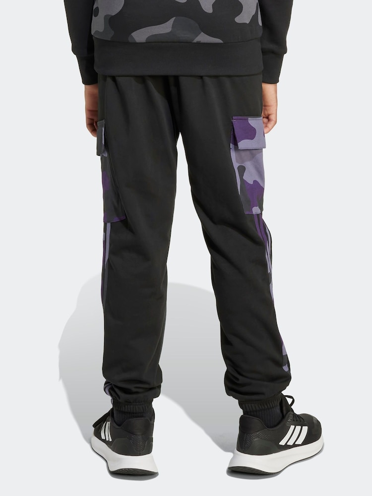 adidas Black Kids Essentials Camo Cargo Joggers - Image 2 of 5 adidas Black Kids Essentials Camo Cargo Joggers - Image 2 of 5