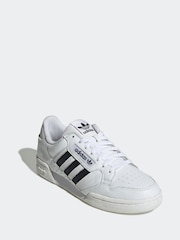 adidas Originals White Continental 80 Stripes Trainers - Image 3 of 8