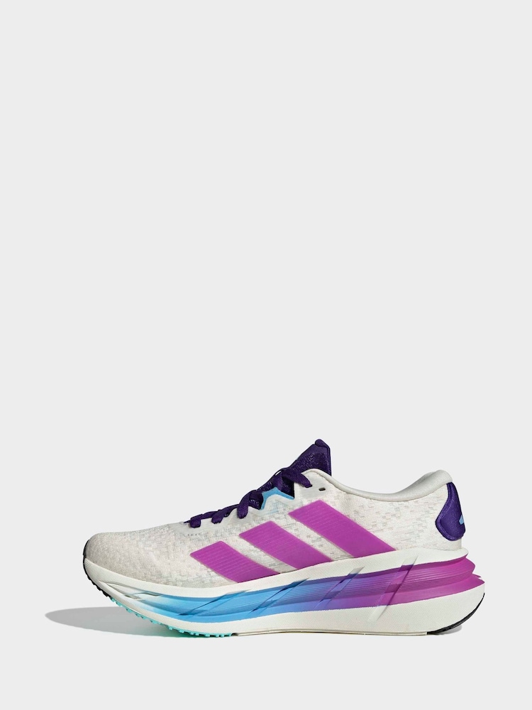 adidas White Adistar 4 Trainers - Image 2 of 10