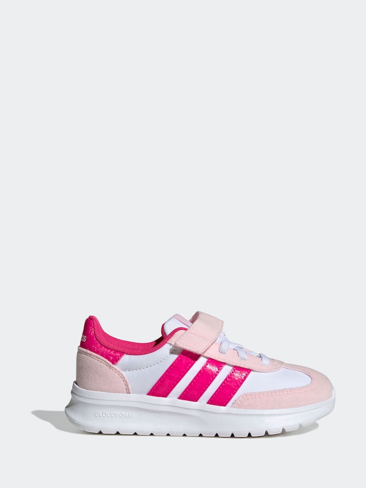 Rosa - adidas Run 70s 2.0 Hook and Loop Kids Trainers - Imagen 1 de 9