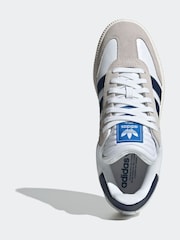 adidas Originals Off White XLG Samba Trainers - Image 6 of 9