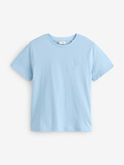 GANT Pale Blue Regular-Fit Shield 100% Cotton T-Shirt - Image 4 of 4