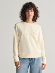 GANT Natural Regular-Fit Crew Neck Sweatshirt - Image 6 of 9