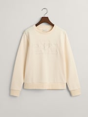 GANT Natural Regular-Fit Crew Neck Sweatshirt - Image 9 of 9
