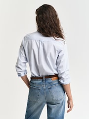 GANT Blue Regular-Fit Classic Stripe 100% Cotton Shirt - Image 2 of 5