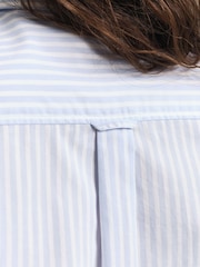 GANT Blue Regular-Fit Classic Stripe 100% Cotton Shirt - Image 4 of 5